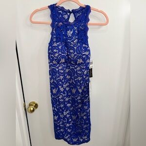 NWT Blue Lace Sequin Dress